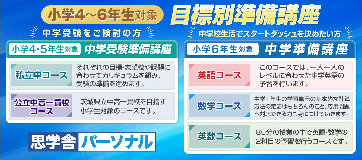 目標別準備講座